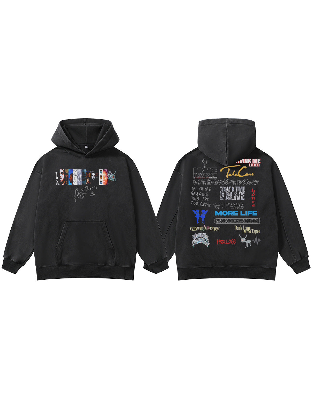 ♛𝔽𝕦𝕤𝕚𝕠𝕟 𝔽𝕠𝕔𝕦𝕤 ♛410G重磅水洗美式復古落肩連帽大學T FZ-58