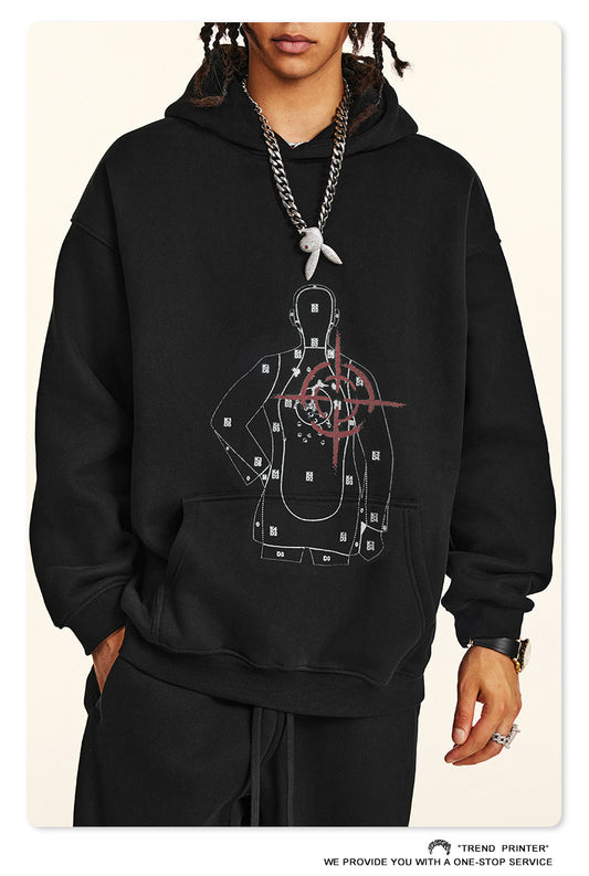 ♛𝔽𝕦𝕤𝕚𝕠𝕟 𝔽𝕠𝕔𝕦𝕤 ♛2025秋冬重磅復古水洗印花帽T B-35