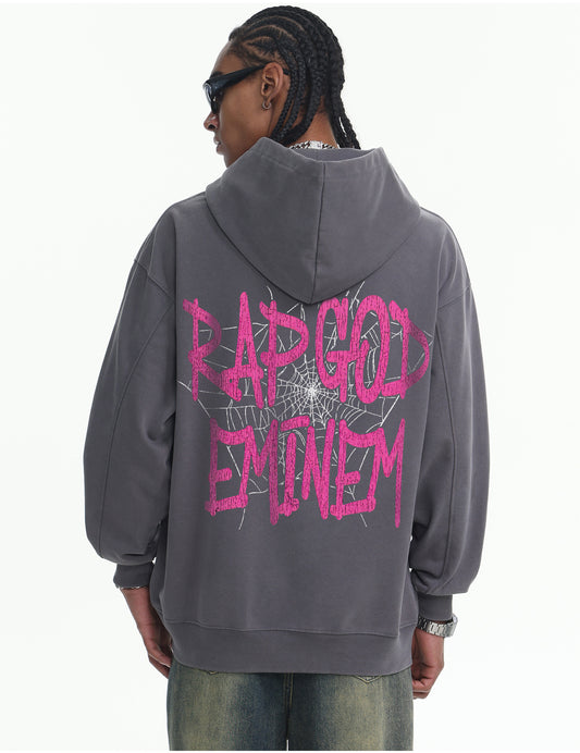 ♛𝔽𝕦𝕤𝕚𝕠𝕟 𝔽𝕠𝕔𝕦𝕤 ♛410G重磅水洗Eminem美式復古連帽大學T FZ-71