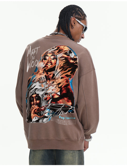 ♛𝔽𝕦𝕤𝕚𝕠𝕟 𝔽𝕠𝕔𝕦𝕤 ♛410G重磅水洗美式復古圓領厚T GH-7