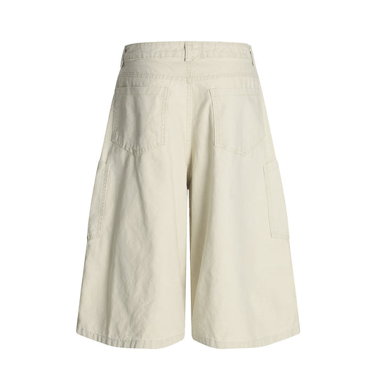 𖥟𝕽𝖊𝖑𝖆𝖝𝖊𝖉 𝖋𝖎𝖙 ☞美式復古工裝七分褲G-51