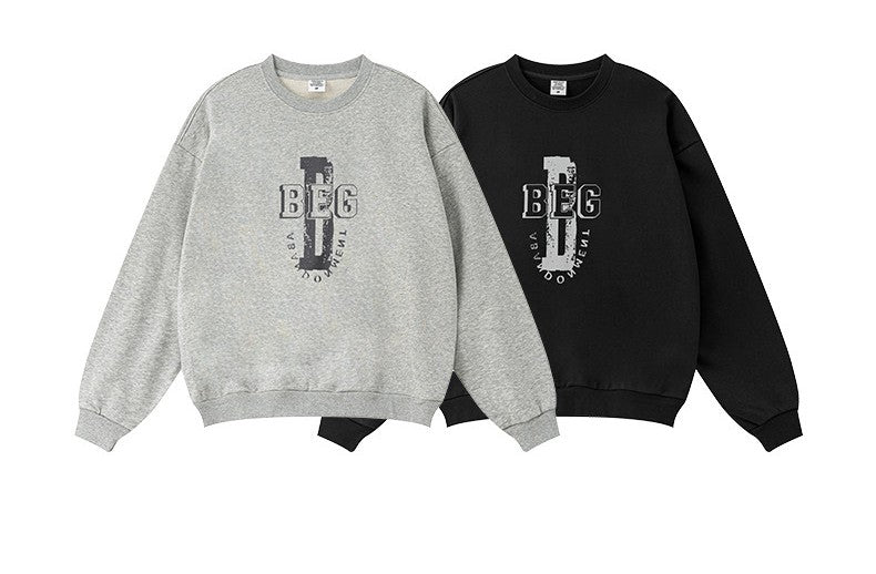 ♛𝔽𝕦𝕤𝕚𝕠𝕟 𝔽𝕠𝕔𝕦𝕤 ♛2025秋冬高磅水洗印花寬鬆落肩帽T 508