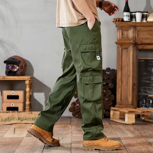 𖥟 𝔽𝕦𝕤𝕚𝕠𝕟 𝔽𝕠𝕔𝕦𝕤 ▓ 𝖜𝖔𝖗𝖐 𝖈𝖑𝖔𝖙𝖍𝖊𝖘 𖢘工裝褲夏季薄款美式潮牌寬鬆大碼休閒褲時尚多口袋直筒工作褲 D-23