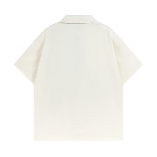 𝕃oose 𝔽it ☞𝟤𝟢𝟤𝟧 ☜美式復古人像圖案印花百搭休閒寬鬆襯衫 ɴᴛ𝟣𝟤 (杏色)