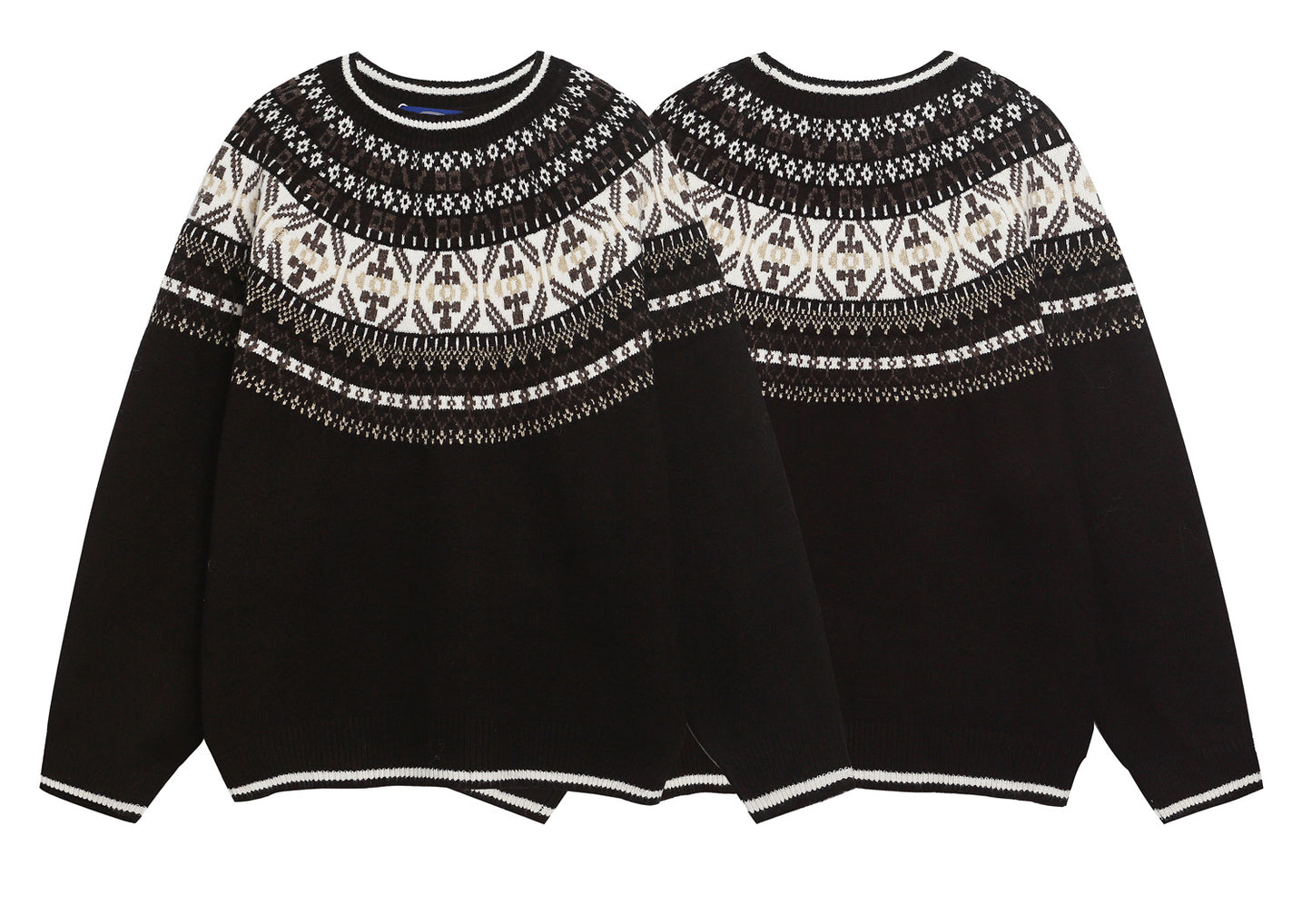 ⓀⓃⒾⓉ𒉽2025秋冬民族風圓領針織 K-70