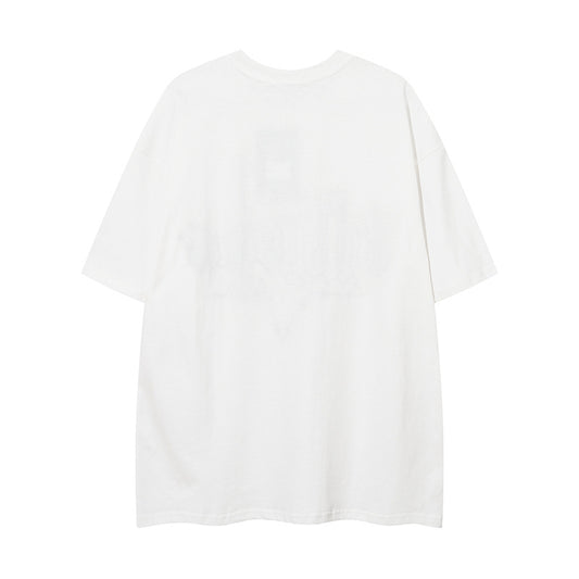 𝕃oose 𝔽it ☞𝟤𝟢𝟤𝟧 ☜美式復古星星荊棘圓領男女中性 T-Shirt寬版上衣 D-X240