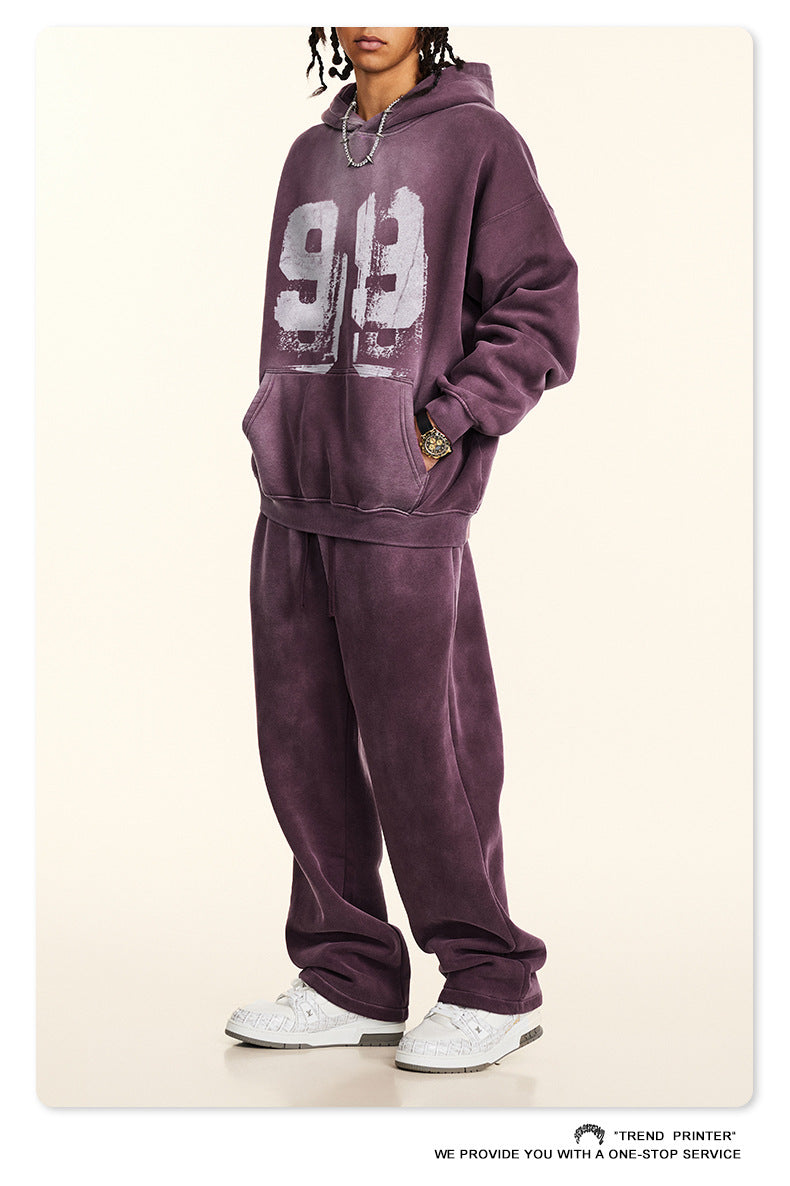 ♛𝔽𝕦𝕤𝕚𝕠𝕟 𝔽𝕠𝕔𝕦𝕤 ♛2025秋冬高磅復古水洗印花大學T B-03