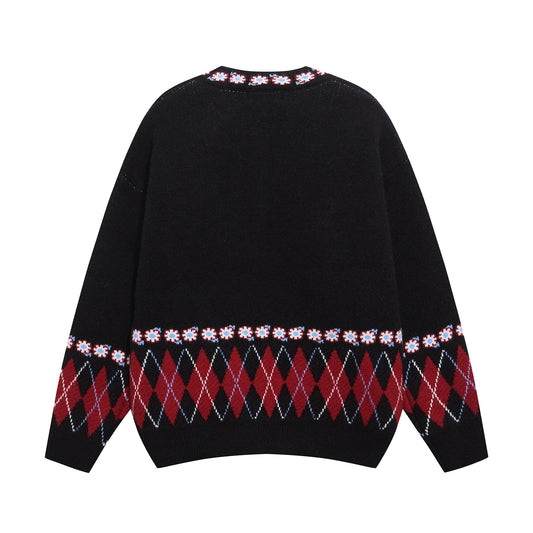 ⓀⓃⒾⓉ𒉽2025秋冬慵懶小貓圓領針織外套 K-02