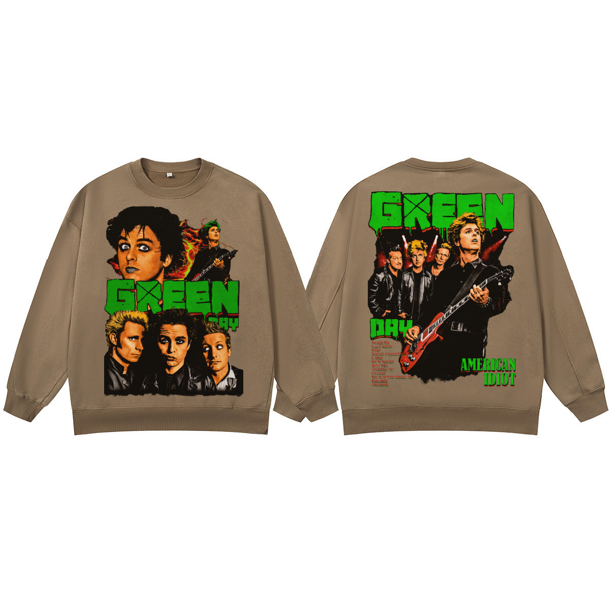 ♛𝔽𝕦𝕤𝕚𝕠𝕟 𝔽𝕠𝕔𝕦𝕤 ♛410G重磅水洗美式復古樂隊圓領厚T GH-31