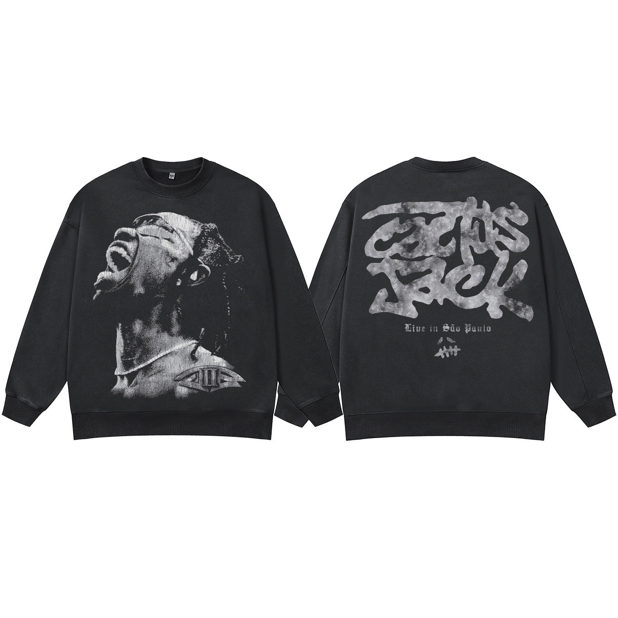 ♛𝔽𝕦𝕤𝕚𝕠𝕟 𝔽𝕠𝕔𝕦𝕤 ♛410G重磅水洗美式復古圓領厚T GH-52