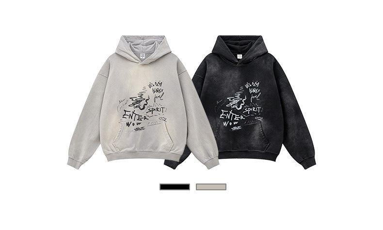 ♛𝔽𝕦𝕤𝕚𝕠𝕟 𝔽𝕠𝕔𝕦𝕤 ♛2025秋冬高磅復古水洗印花帽T 572