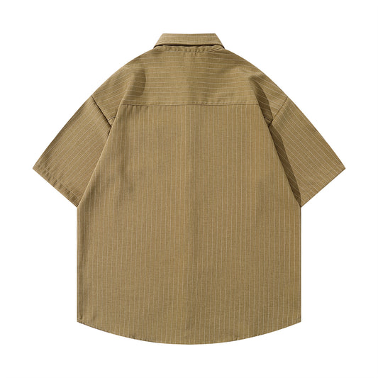 𝕃oose 𝔽it ☞𝟤𝟢𝟤𝟧 ☜領帶系列日式復古學院風百搭休閒短袖襯衫PZ-7