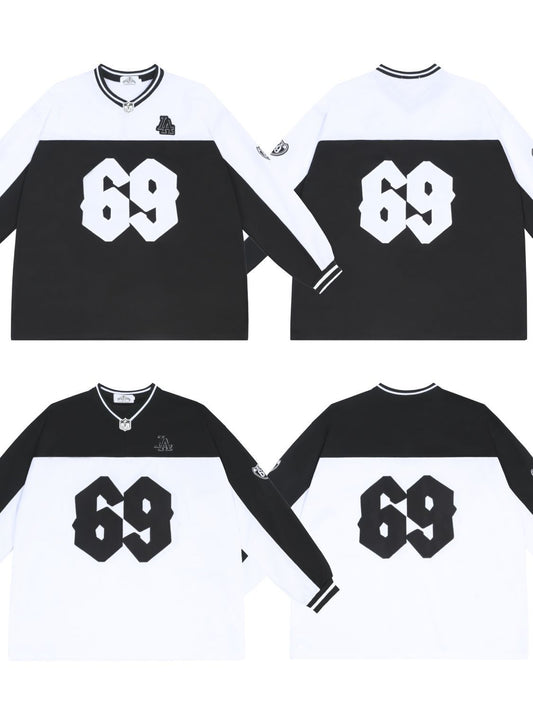 𝔽𝕦𝕤𝕚𝕠𝕟 𝔽𝕠𝕔𝕦𝕤-ᴄʜɪᴄᴀɴᴏ♠︎悍匪♠︎ 球衣拼色嘻哈chicano墨西哥風格外搭衫嘻哈風 GL07