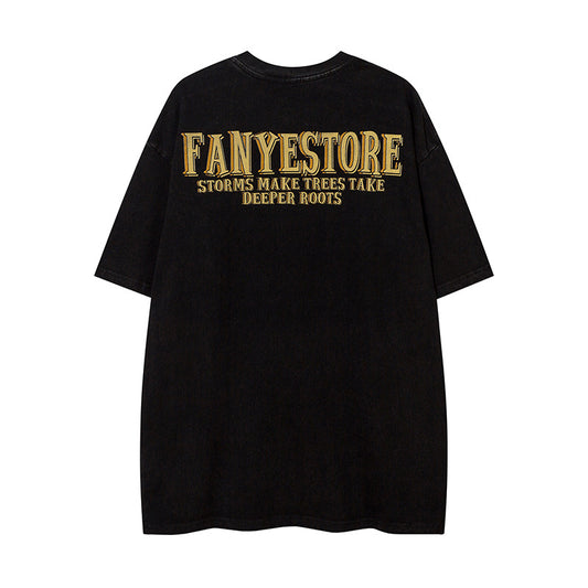 𝕃oose 𝔽it ☞𝟤𝟢𝟤𝟧 ☜美式復古設計感風格圖案印花男女中性T-Shirt上衣 FY08