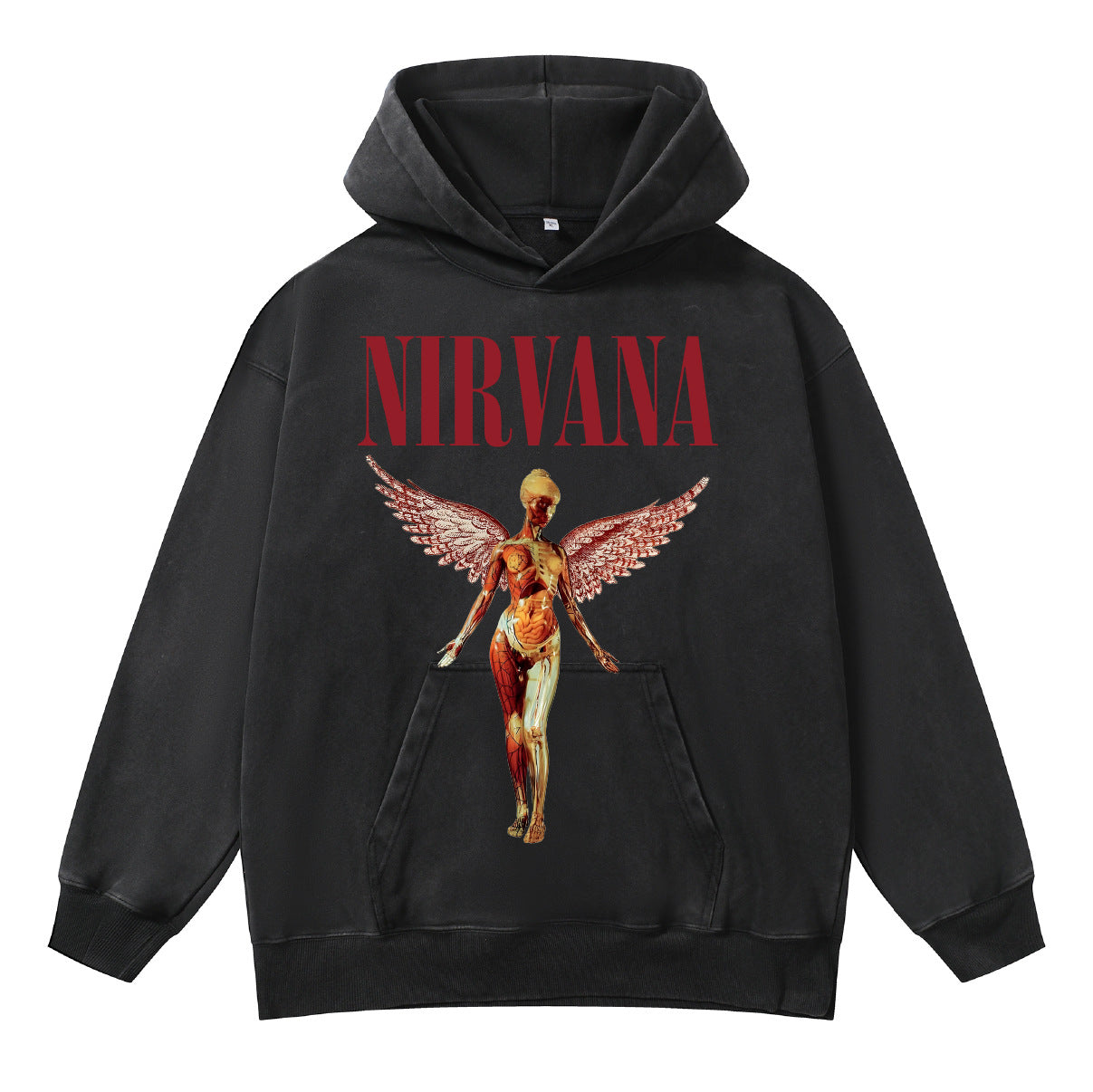 ♛𝔽𝕦𝕤𝕚𝕠𝕟 𝔽𝕠𝕔𝕦𝕤 ♛410G重磅水洗美式復古落肩連帽大學T FZ-13