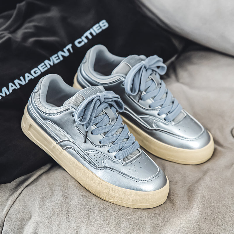 ♛𝔽𝕦𝕤𝕚𝕠𝕟 𝔽𝕠𝕔𝕦𝕤☢︎ꜱᴋᴀᴛᴇ ꜱʜᴏᴇꜱ ♜✽𝟤𝟢𝟤𝟧✽ 春夏新款時尚百搭經典復古小白鞋板鞋 男女款(39-46號) x𝟫𝟪𝟫
