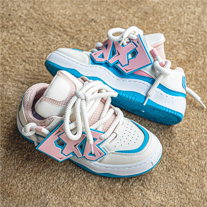 ♛𝔽𝕦𝕤𝕚𝕠𝕟 𝔽𝕠𝕔𝕦𝕤☢︎ꜱᴋᴀᴛᴇ ꜱʜᴏᴇꜱ ♜✽𝟤𝟢𝟤𝟧✽ 春夏新款經典嘻哈大膽前衛板鞋 男女款 大🦶款 (39-45號) C02