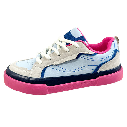 ♛𝔽𝕦𝕤𝕚𝕠𝕟 𝔽𝕠𝕔𝕦𝕤☢︎ꜱᴋᴀᴛᴇ ꜱʜᴏᴇꜱ ♜ ✽𝟤𝟢𝟤𝟧✽ 春夏新款陽光繽紛復古側裙板鞋 情侶款(35-44號) XN-9968