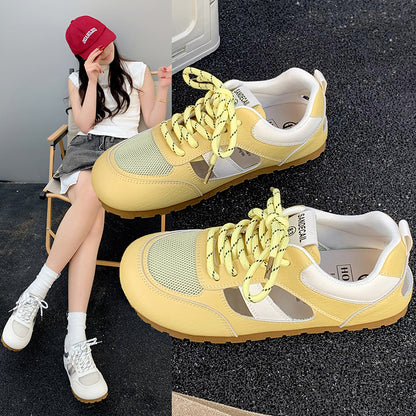 ♛𝔽𝕦𝕤𝕚𝕠𝕟 𝔽𝕠𝕔𝕦𝕤☢︎ꜰʟᴇxɪɴɢ-ꜱʜᴏᴇꜱ ♜ ✽𝟤𝟢𝟤𝟧✽ 春夏新款休閒百搭舒適透氣鏤空設計平底運動鞋  女款 (35-40號）x𝟫𝟥𝟩