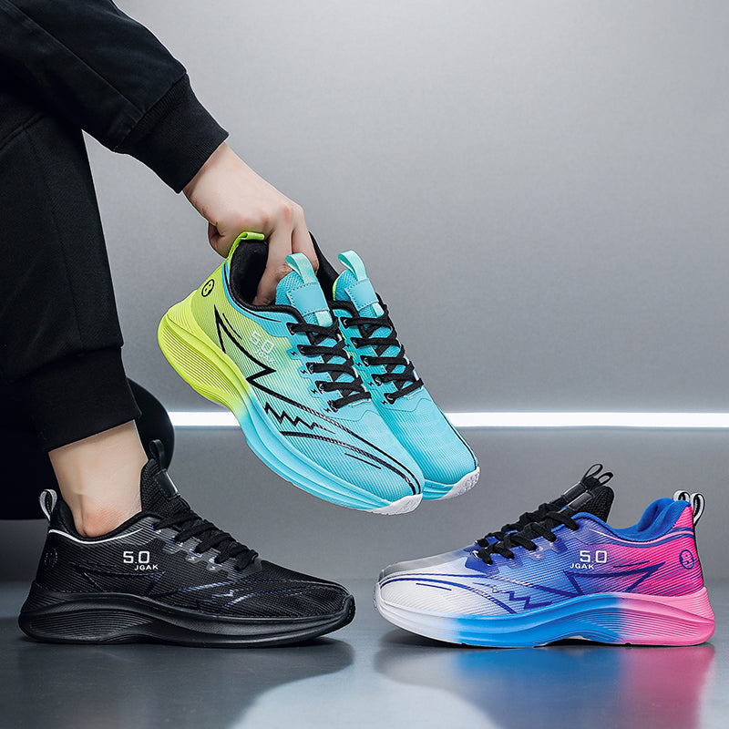 ♛𝔽𝕦𝕤𝕚𝕠𝕟 𝔽𝕠𝕔𝕦𝕤☢︎ᴄᴀꜱᴜᴀʟ ꜱɴᴇᴀᴋᴇʀ ♜✽𝟤𝟢𝟤𝟧✽春夏新款低筒漸變透氣耐磨流線運動鞋   男女款   大🦶款 (39-50號) F521