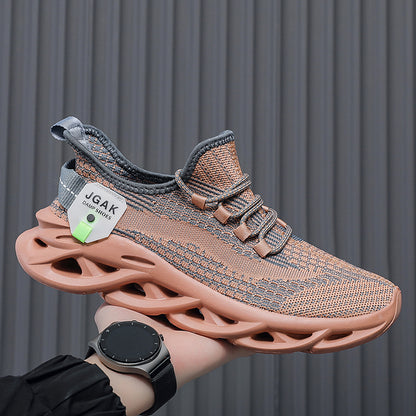 ♛𝔽𝕦𝕤𝕚𝕠𝕟 𝔽𝕠𝕔𝕦𝕤☢︎ᴄᴀꜱᴜᴀʟ ꜱɴᴇᴀᴋᴇʀ ♜✽𝟤𝟢𝟤𝟧✽春夏新款夏季強力網布透氣耐磨彈性大底運動鞋   男女款   大🦶款 (39-50號) M513