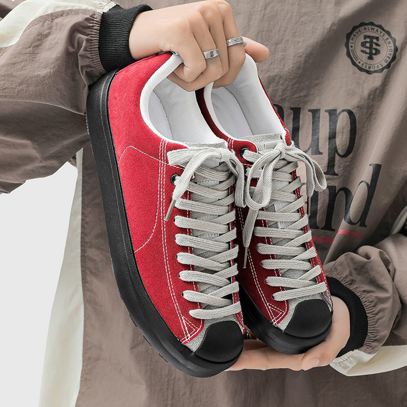 ♛𝔽𝕦𝕤𝕚𝕠𝕟 𝔽𝕠𝕔𝕦𝕤☢︎ꜱᴋᴀᴛᴇ ꜱʜᴏᴇꜱ ♜✽𝟤𝟢𝟤𝟧✽秋冬新款經典素面麂皮低筒板鞋保齡球鞋   男女款 情侶款 YH-28