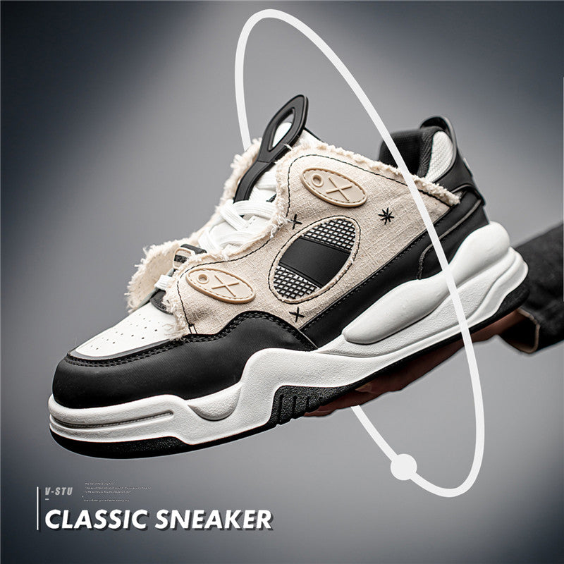 ♛𝔽𝕦𝕤𝕚𝕠𝕟 𝔽𝕠𝕔𝕦𝕤☢︎ꜱᴋᴀᴛᴇ ꜱʜᴏᴇꜱ ♜✽𝟤𝟢𝟤𝟧✽春夏新款復古街頭風包覆感十足運動板鞋   男女款 大🦶款 (39-45號)  L33