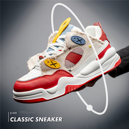 ♛𝔽𝕦𝕤𝕚𝕠𝕟 𝔽𝕠𝕔𝕦𝕤☢︎ꜱᴋᴀᴛᴇ ꜱʜᴏᴇꜱ ♜✽𝟤𝟢𝟤𝟧✽春夏新款復古街頭風包覆感十足運動板鞋   男女款 大🦶款 (39-45號)  L33