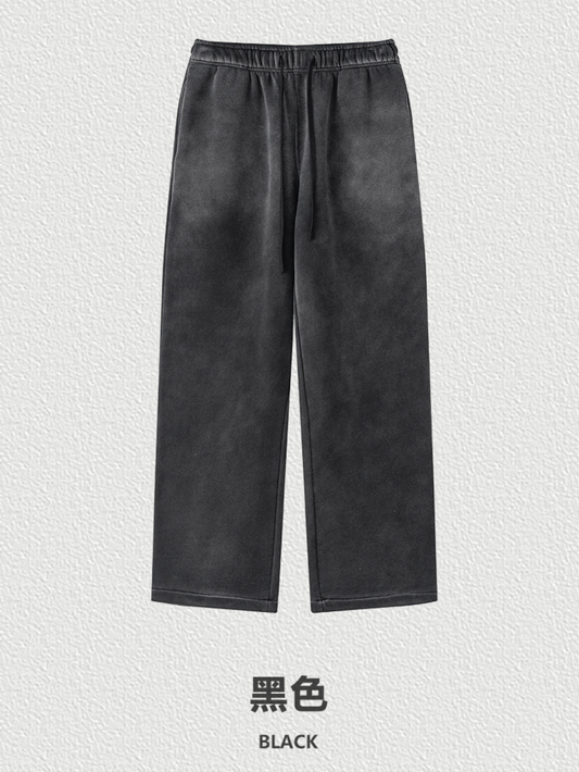 ▶𝔽𝕦𝕤𝕚𝕠𝕟 𝔽𝕠𝕔𝕦𝕤 ⌘𝓦𝓪𝓼𝓱𝓮𝓭 𝔀𝓲𝓷𝓭 ◀ 2025秋冬復古潮漸變加絨直筒長褲 K24