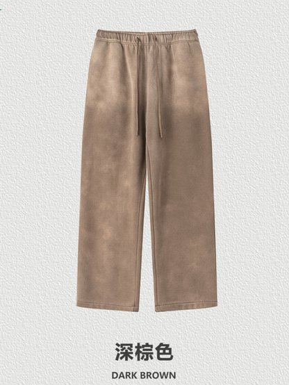 ▶𝔽𝕦𝕤𝕚𝕠𝕟 𝔽𝕠𝕔𝕦𝕤 ⌘𝓦𝓪𝓼𝓱𝓮𝓭 𝔀𝓲𝓷𝓭 ◀ 2025秋冬復古潮漸變加絨直筒長褲 K24