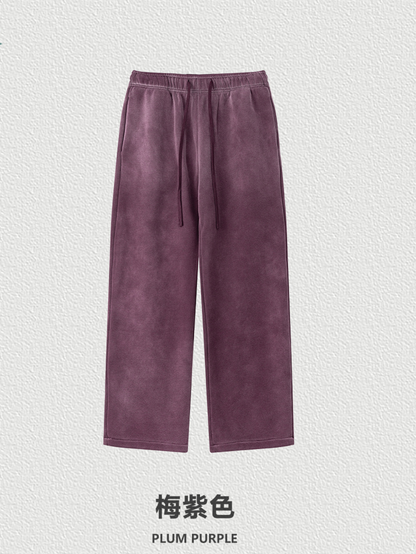 ▶𝔽𝕦𝕤𝕚𝕠𝕟 𝔽𝕠𝕔𝕦𝕤 ⌘𝓦𝓪𝓼𝓱𝓮𝓭 𝔀𝓲𝓷𝓭 ◀ 2025秋冬復古潮漸變加絨直筒長褲 K24