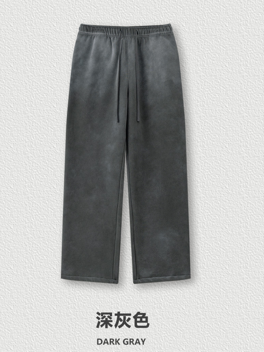 ▶𝔽𝕦𝕤𝕚𝕠𝕟 𝔽𝕠𝕔𝕦𝕤 ⌘𝓦𝓪𝓼𝓱𝓮𝓭 𝔀𝓲𝓷𝓭 ◀ 2025秋冬復古潮漸變加絨直筒長褲 K24