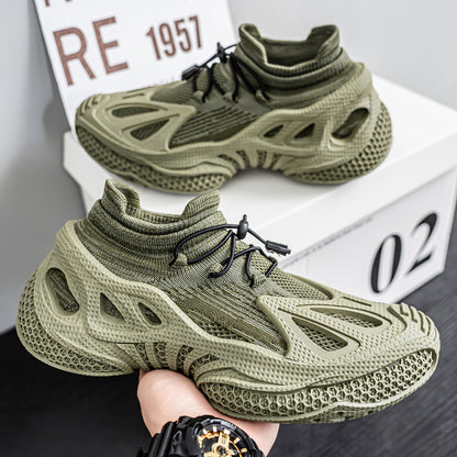 ♛𝔽𝕦𝕤𝕚𝕠𝕟 𝔽𝕠𝕔𝕦𝕤☢︎ᴄᴀꜱᴜᴀʟ ꜱɴᴇᴀᴋᴇʀ ♜✽𝟤𝟢𝟤𝟧✽春夏新包覆感網襪設計機能性運動鞋   男女款  M18