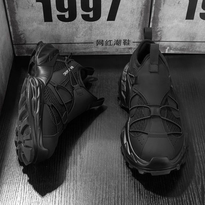 ♛𝔽𝕦𝕤𝕚𝕠𝕟 𝔽𝕠𝕔𝕦𝕤☢︎ᴄᴀꜱᴜᴀʟ ꜱɴᴇᴀᴋᴇʀ ♜✽𝟤𝟢𝟤𝟧✽春夏新款 HeteroRun中筒厚底休閒厚底運動鞋   男女款 ʟ𝟥𝟤𝟣