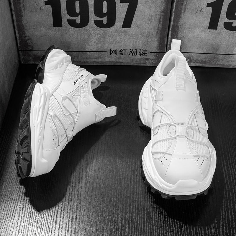 ♛𝔽𝕦𝕤𝕚𝕠𝕟 𝔽𝕠𝕔𝕦𝕤☢︎ᴄᴀꜱᴜᴀʟ ꜱɴᴇᴀᴋᴇʀ ♜✽𝟤𝟢𝟤𝟧✽春夏新款 HeteroRun中筒厚底休閒厚底運動鞋   男女款 ʟ𝟥𝟤𝟣