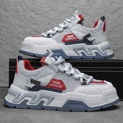 ♛𝔽𝕦𝕤𝕚𝕠𝕟 𝔽𝕠𝕔𝕦𝕤☢︎ᴄᴀꜱᴜᴀʟ ꜱɴᴇᴀᴋᴇʀ ♜ ✽𝟤𝟢𝟤𝟧✽秋冬新款運動支撐隱形增高籃球運動鞋  男女款  情侶款 LL-28