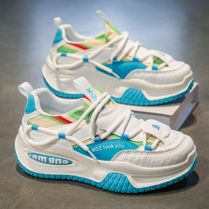 ♛𝔽𝕦𝕤𝕚𝕠𝕟 𝔽𝕠𝕔𝕦𝕤☢︎ᴄᴀꜱᴜᴀʟ ꜱɴᴇᴀᴋᴇʀ ♜✽𝟤𝟢𝟤𝟧✽ 春夏新款隱形增高鱷魚風老爹鞋運動鞋 男女款 大🦶款 (39-48號)xf282