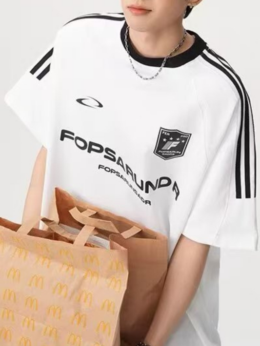 𝔽𝕦𝕤𝕚𝕠𝕟 𝔽𝕠𝕔𝕦𝕤 ✘ 潮牌短袖t恤夏季重磅寬鬆情侣纯棉插肩美式休閒上衣 N4