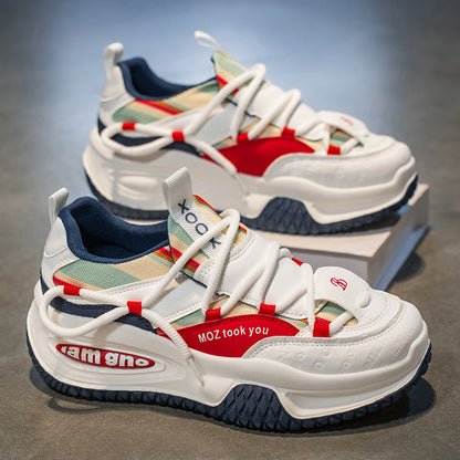 ♛𝔽𝕦𝕤𝕚𝕠𝕟 𝔽𝕠𝕔𝕦𝕤☢︎ᴄᴀꜱᴜᴀʟ ꜱɴᴇᴀᴋᴇʀ ♜✽𝟤𝟢𝟤𝟧✽ 春夏新款隱形增高鱷魚風老爹鞋運動鞋 男女款 大🦶款 (39-48號)xf282