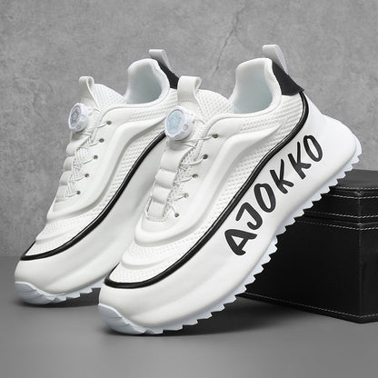 ♛𝔽𝕦𝕤𝕚𝕠𝕟 𝔽𝕠𝕔𝕦𝕤☢︎ᴄᴀꜱᴜᴀʟ ꜱɴᴇᴀᴋᴇʀ ♜✽𝟤𝟢𝟤𝟧✽ 春夏新款超前衛無繩旋轉扣式懶人運動鞋 男女款 大🦶款 (39-48號)   ᴊᴍ𝟢𝟩𝟩