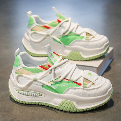 ♛𝔽𝕦𝕤𝕚𝕠𝕟 𝔽𝕠𝕔𝕦𝕤☢︎ᴄᴀꜱᴜᴀʟ ꜱɴᴇᴀᴋᴇʀ ♜✽𝟤𝟢𝟤𝟧✽ 春夏新款隱形增高鱷魚風老爹鞋運動鞋 男女款 大🦶款 (39-48號)xf282