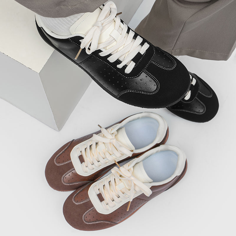 ♛𝔽𝕦𝕤𝕚𝕠𝕟 𝔽𝕠𝕔𝕦𝕤☢︎ᴄᴀꜱᴜᴀʟ ꜱɴᴇᴀᴋᴇʀ ♜✽𝟤𝟢𝟤𝟧✽春夏新復古純色經典運動鞋   男女款  S09