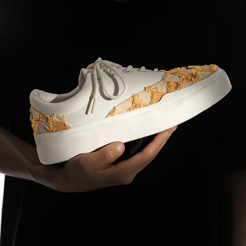 ♛𝔽𝕦𝕤𝕚𝕠𝕟 𝔽𝕠𝕔𝕦𝕤☢︎ꜱᴋᴀᴛᴇ ꜱʜᴏᴇꜱ ♜ ✽𝟤𝟢𝟤𝟧✽ 中式古典風小白增高鞋 男女款 ʏ𝟣𝟥𝟩-𝟥