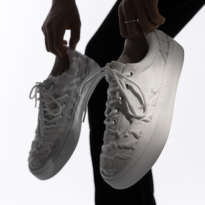 ♛𝔽𝕦𝕤𝕚𝕠𝕟 𝔽𝕠𝕔𝕦𝕤☢︎ꜱᴋᴀᴛᴇ ꜱʜᴏᴇꜱ ♜ ✽𝟤𝟢𝟤𝟧✽ 中式古典風小白增高鞋 男女款 ʏ𝟣𝟥𝟩-𝟥