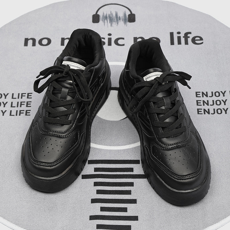 ♛𝔽𝕦𝕤𝕚𝕠𝕟 𝔽𝕠𝕔𝕦𝕤☢︎ꜱᴋᴀᴛᴇ ꜱʜᴏᴇꜱ ♜✽𝟤𝟢𝟤𝟧✽秋冬新款經典素色浮雕透氣低筒板鞋   男女款 情侶款  LD-53