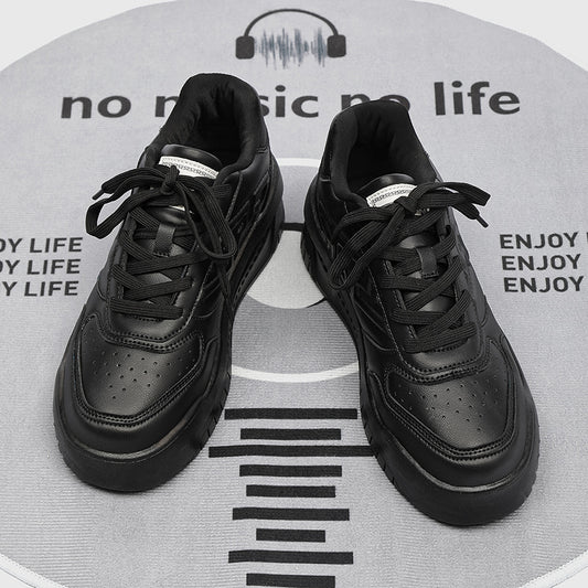 ♛𝔽𝕦𝕤𝕚𝕠𝕟 𝔽𝕠𝕔𝕦𝕤☢︎ꜱᴋᴀᴛᴇ ꜱʜᴏᴇꜱ ♜✽𝟤𝟢𝟤𝟧✽秋冬新款經典素色浮雕透氣低筒板鞋   男女款 情侶款  LD-53