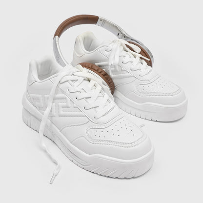 ♛𝔽𝕦𝕤𝕚𝕠𝕟 𝔽𝕠𝕔𝕦𝕤☢︎ꜱᴋᴀᴛᴇ ꜱʜᴏᴇꜱ ♜✽𝟤𝟢𝟤𝟧✽秋冬新款經典素色浮雕透氣低筒板鞋   男女款 情侶款  LD-53