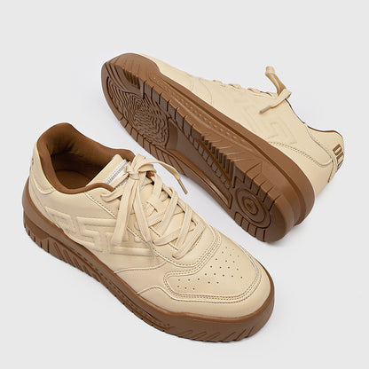 ♛𝔽𝕦𝕤𝕚𝕠𝕟 𝔽𝕠𝕔𝕦𝕤☢︎ꜱᴋᴀᴛᴇ ꜱʜᴏᴇꜱ ♜✽𝟤𝟢𝟤𝟧✽秋冬新款經典素色浮雕透氣低筒板鞋   男女款 情侶款  LD-53