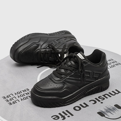 ♛𝔽𝕦𝕤𝕚𝕠𝕟 𝔽𝕠𝕔𝕦𝕤☢︎ꜱᴋᴀᴛᴇ ꜱʜᴏᴇꜱ ♜✽𝟤𝟢𝟤𝟧✽秋冬新款經典素色浮雕透氣低筒板鞋   男女款 情侶款  LD-53