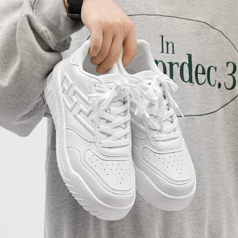 ♛𝔽𝕦𝕤𝕚𝕠𝕟 𝔽𝕠𝕔𝕦𝕤☢︎ꜱᴋᴀᴛᴇ ꜱʜᴏᴇꜱ ♜✽𝟤𝟢𝟤𝟧✽秋冬新款經典素色浮雕透氣低筒板鞋   男女款 情侶款  LD-53